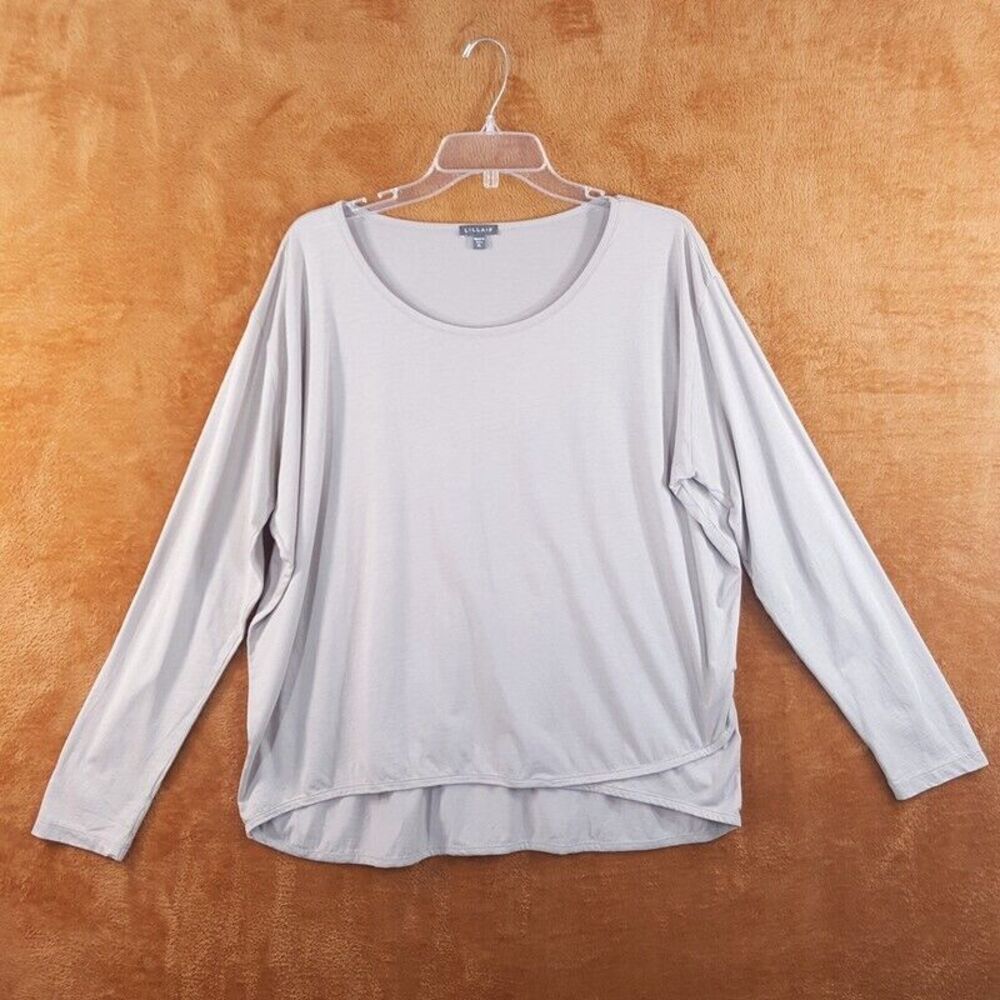 LILLA P Anthropologie Womens Top XL Tan Pullover Dolman Sleeve Oversized Tulip
